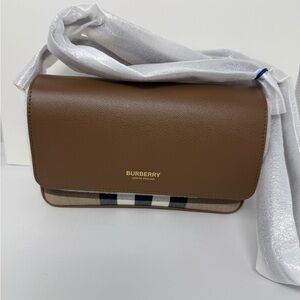 Burberry Brown and Beige Crossbody Bag